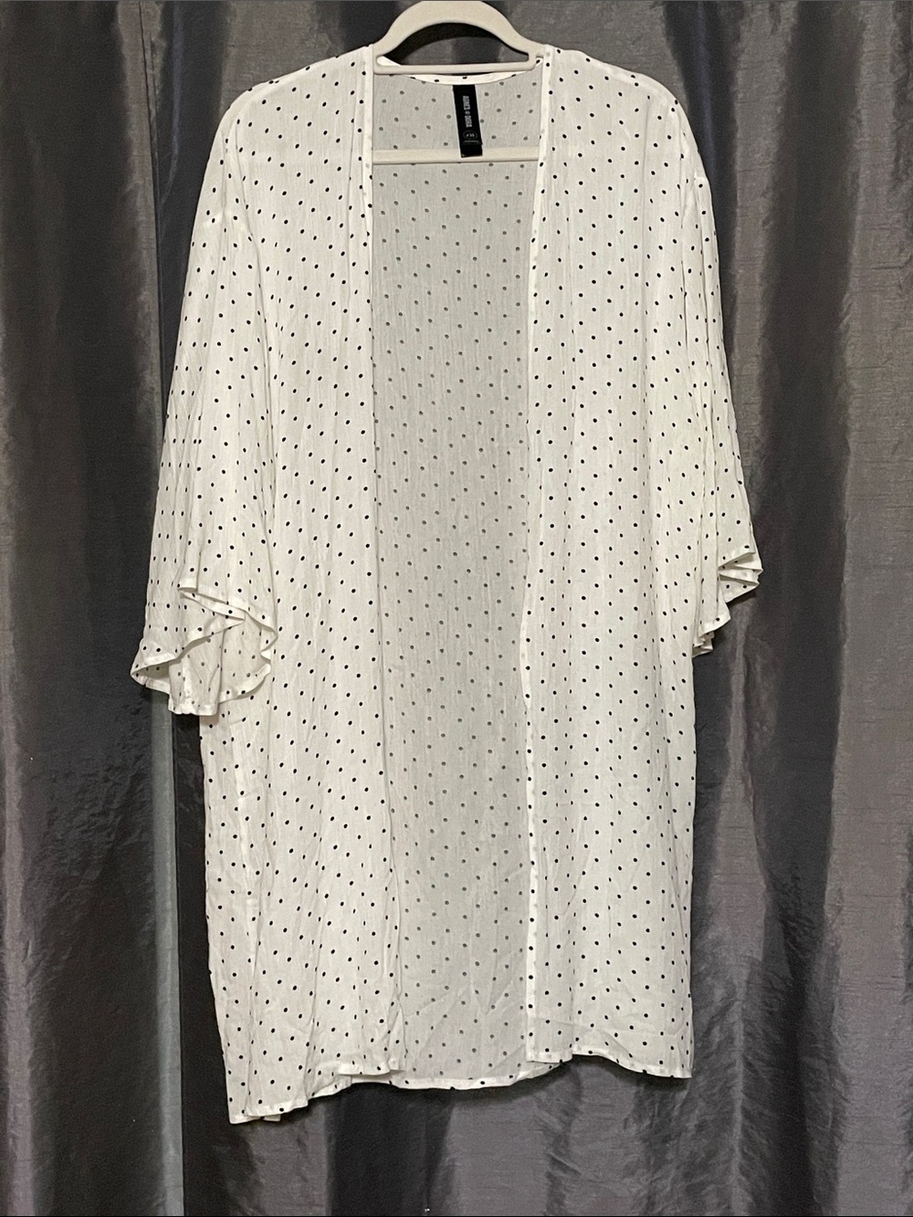 Agnes & Dora White Polka Dot Lightweight Kimono